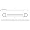 BGS 30330 | Llave de anillo doble | extra plana