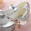 JerrisApparel Princess Shoes Girls Carnival Party Wedding Mary Janes, silver