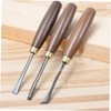 Tofficu 6pcs Walnut Handle Wood Carving Chisel Set Durable Hand