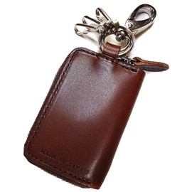BlissLeather (Tochigi Leather Made in Japan) Luxury Genuine Leather Smart Key Case, 3 Layers, Canabira, KYY Zipper, Made in Japan, dark brown_1