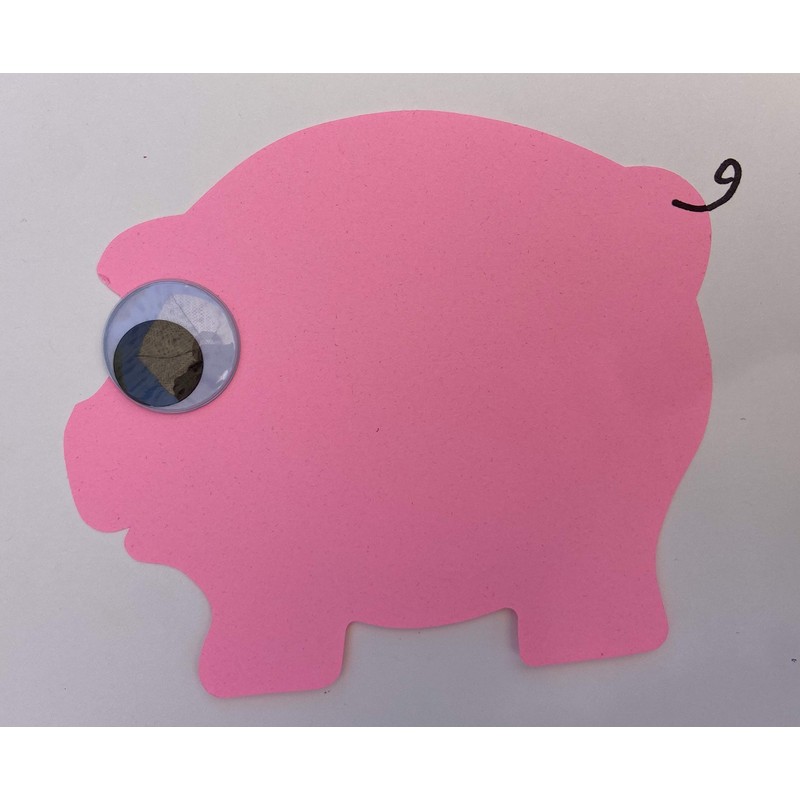 Pig Large Single Color Creative Cut-Outs, 5.5" x 5.5", 31