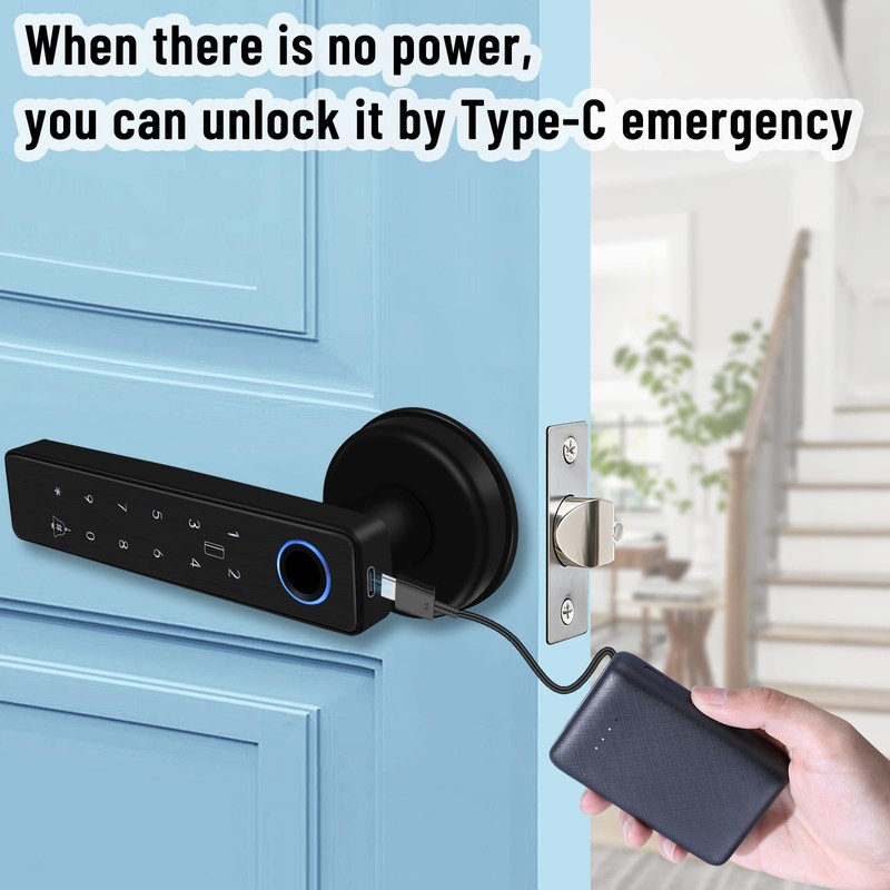 XYBkey Smart Door Lock 5-in-1 Door Handle Electronic Keypad Supports