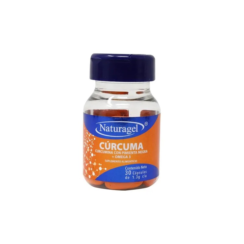 Naturagel Cúrcumacurcuminapimienta Negraomega 3 30 Cap Sabor Sin Sabor