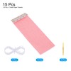MECCANIXITY 15Pcs Light Pink Tassel Garland Banner with Rope Tissue