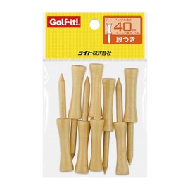 Lite T-178 Golf Tea with Wooden Tea Steps, 3.0 inches (75 mm)