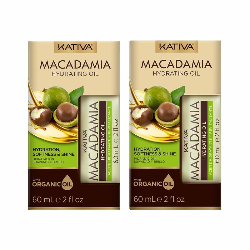2 Pack KATIVA Macadamia Hydrating Oil 60 mL