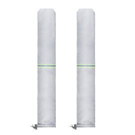 TIESOME 2Pcs Windshield Wiper Blade Cover, 25.5x3.9in Polyester RV Windshield Wiper Blade Protector Gray Wiper Blade Protector Waterproof Rainproof Bird Droppings Wiper Cover for Car SUV Truck