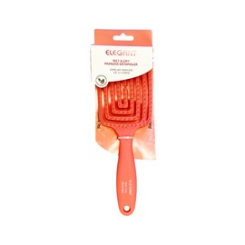 Elegant Wet & Dry Painless Detangler Vented Spiral Hair Brush 10" (Coral #322)