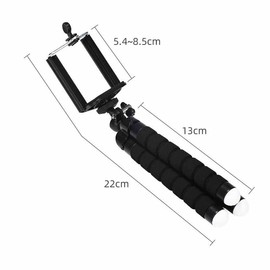 Smartphone Tripod, Selfie Tripod, Flexible, Small and Lightweight, Rotatable Mini Tripod, Convenient to Carry, Cell Phone/Digital Camera/Camcorder/Projector, (Black)