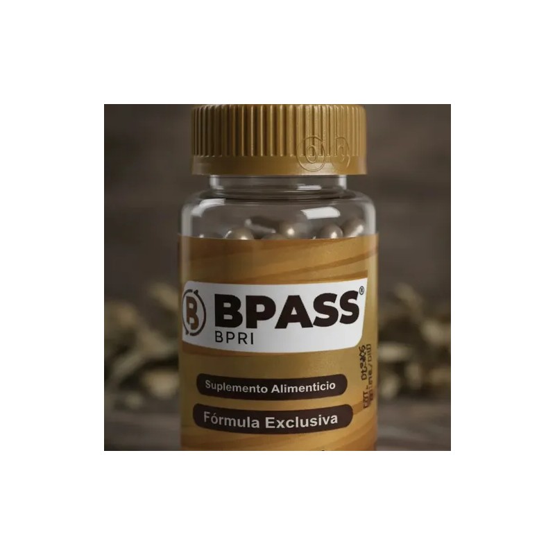 BPRI BPASS BPRI Dorado, Pack de Suplemento Herbal con 30