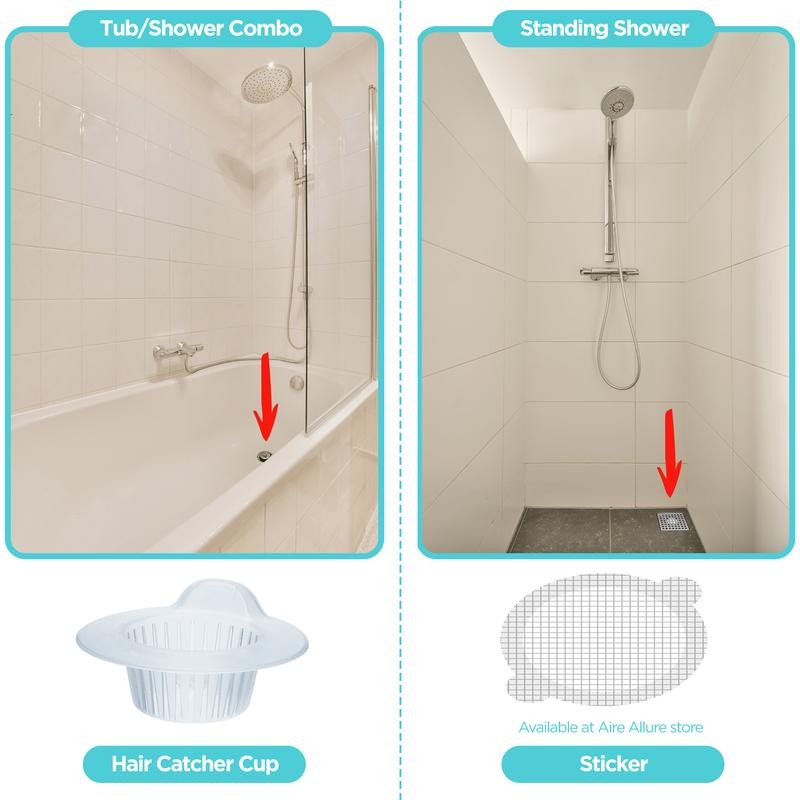 Aire Allure 25 Pack Hair Catchers for Bathroom Sink or