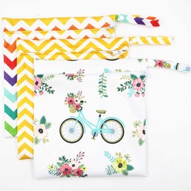 gadenfer Nappy Bags, Wet and Dry Nappy Bags, Waterproof, Washable, Baby Wet and Dry Changing Bag, Wet Bag, Organiser for Toddlers, Nappies, Travel, Gym, Beach, Pool, #4, Neck pouch