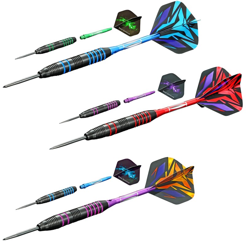WINSDART Steel Tip Darts 12 Pack Set with Nonslip Iron