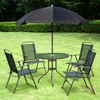 Outsunny Outsunny 6 Piece Patio Dining Set for 4 with