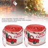 2pcs Christmas Decoration Ribbon Clear Vivid Pattern Durable Packaging Ribbon