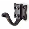 Pack of 2 Tudor Coat Hooks Black Wrought Iron Hammered