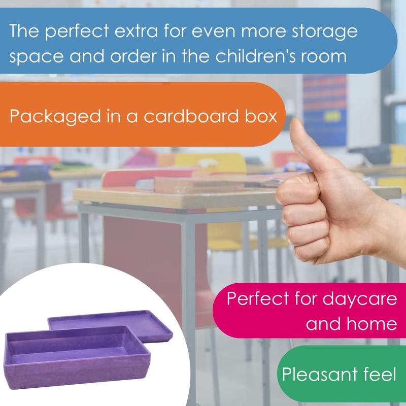Wissner® active learning - Box with lid stackable purple -