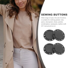 Healifty Magnetic Button Magnetic Fasteners Bag Closure Sewing Handwork for Sewing Crafts Clothing Bag Scrapbooking 6 Pairs (Black)