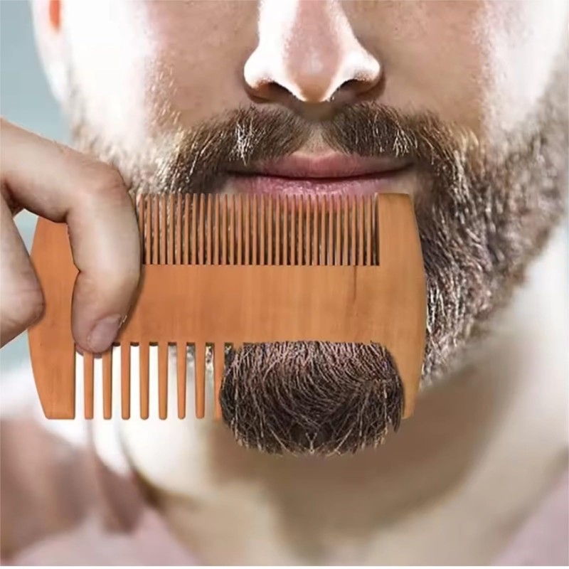 Wooden Beard Comb, Comb, Mustache, Wooden Folding Comb, Men's Styling