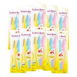 Juego De 30 Perfiladores De Cejas Con Peine Protector Eyebrow Razor
