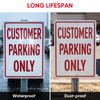 (2 Pack) Customer Parking Sign, 14 x 10 Inches Rust