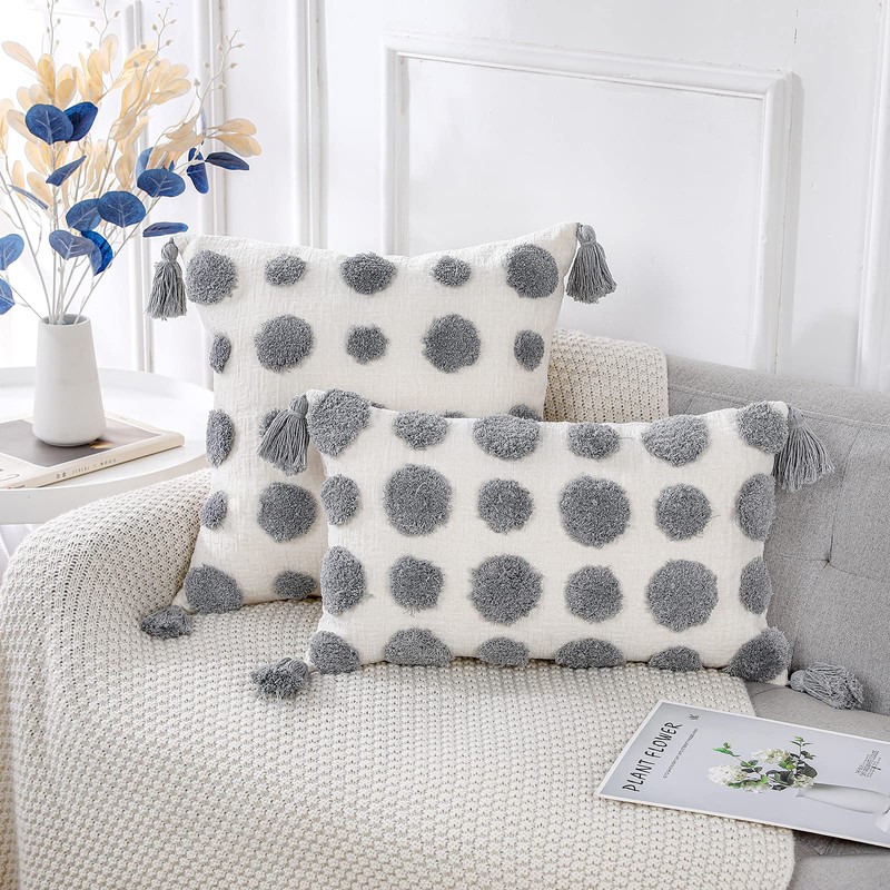 PANOD Super Soft Farmhouse Decorative Plush Throw Pillow Covers 24