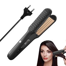 KQWVZ Kreppeisen Für Die Haare, 35W Crepe Eisen Haare, Haar Kreppeisen mit 4 Temperaturstufen, PTC Ceramic Kreppeisen Für Volumizing Haar, Schnelle Erwärmung Wellenstab,Volumen MaisStyling Werkzeug