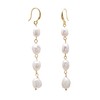 Hand Wired 3" Long Dangly Freshwater Cultured Baroque Pearl Earrings