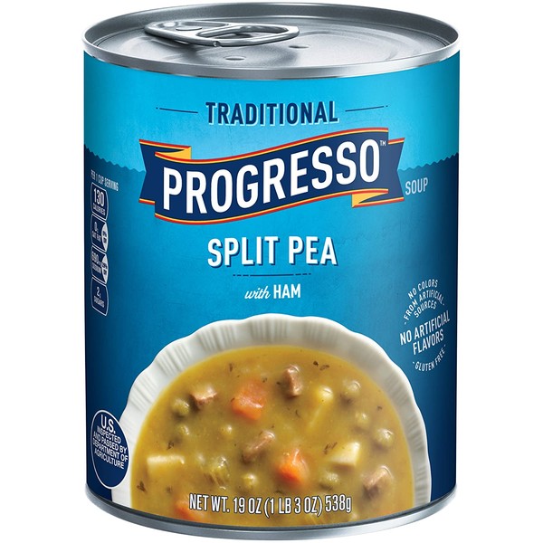 Progresso Traditional Soup, Split Pea with Ham, 19 Ounce (Pack of 4)
