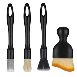 4 PCS Car Detailing Brush Set for Cleaning Interior or Exterior, Dusting Cleaning Supplies Tools for Car Wash, Wheels, Dashboard, Air Vents,and More