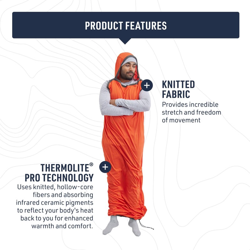 Sea to Summit Reactor Extreme Liner Mummy Drawcord Standard Orange