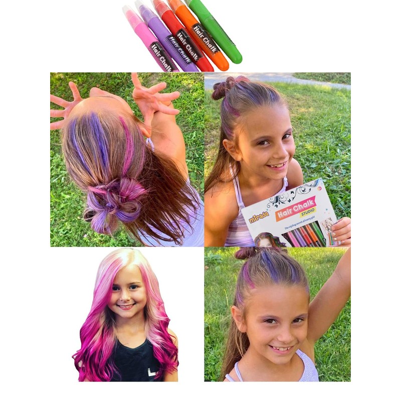 Mirada Cosmetic Hair Chalk Studio, Safe, Washable & Non-Toxic, Temporary