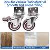 2 inch Side Mount Casters, L-Shaped Heavy Duty Casters Rollers,