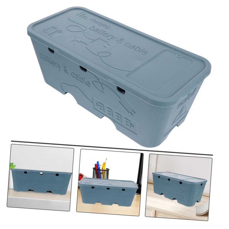 CHILDWEET Power Strip Box Cord Storage Organizer for Cables Router