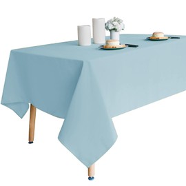 Obstal Dusty Blue Rectangle Table Cloth - Heavy Duty Water Resistance Polyester Tablecloth, Decorative Fabric Table Cover for Outdoor and Indoor Use, 60x120 Inch