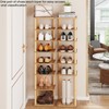 LUCKNOCK Vertical Shoe Rack, 8-Tier Tall Narrow Shoe Organizer for