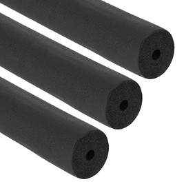 PATIKIL 1/4" (6mm) ID x 6.6Ft x 0.59" Pipe Insulation Foam Tube, 3pcs Pipe Cover Wrap Roll Bar Tubing for Handle Grip HVAC Air Conditioner Units, Black