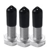 50pcs Vinyl Flexible End Caps, Rubber End Caps, Black Bolt
