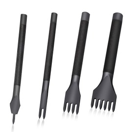 4 Pcs Leather Stitching Punch Leather Craft Tool Hole Punches 1/2/4/6 Prong Punch Lacing Stitching Punch Tool for Craft(3mm)