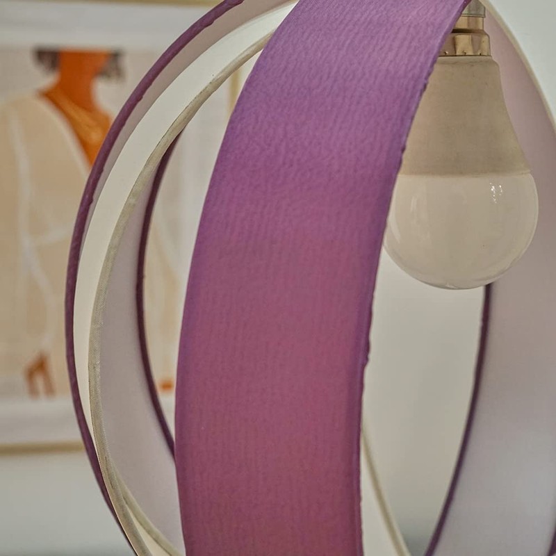 MiniSun | Modern Purple and Cream Fabric Cocoon Globe Style