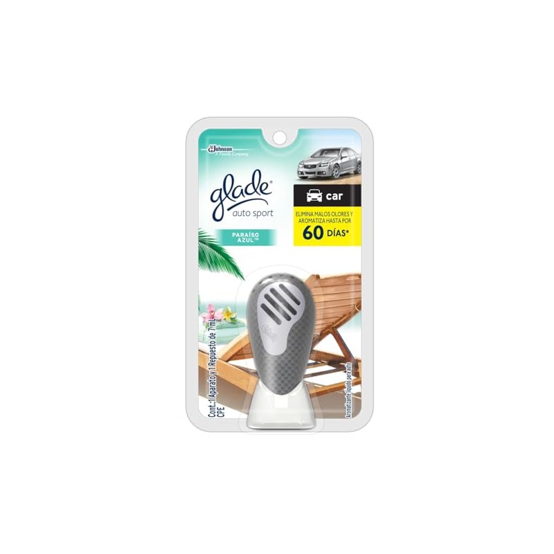 Glade Aromatizante de Ambiente Continuo para Auto, Aparato con Repuesto,