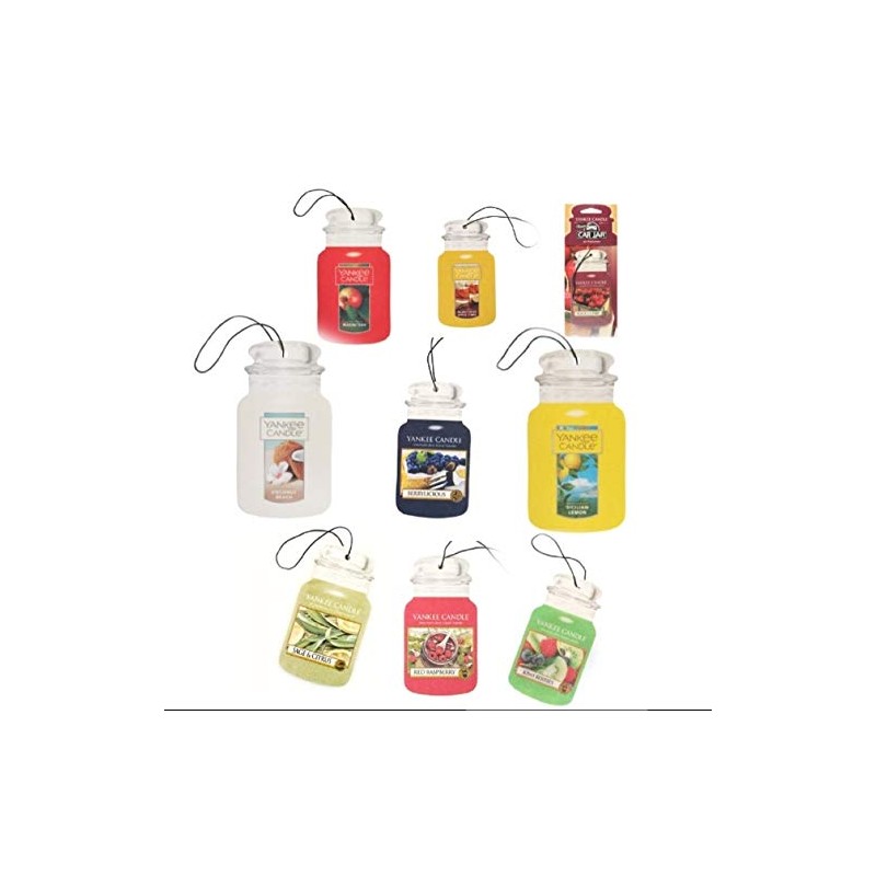 YANKEE CANDLE Car Jars 5 Assorted Fruit Variety Scents Paperboard