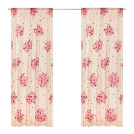 Elefantito Juego Cortinas Durazno 2 Paneles De 1.30 X 2.20  Beige Rosa
