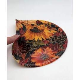 Andreas Silicone TR-246 Harvest Flower Non-Slip 8" Trivet/Pot Holder/Hot Pad, 100% Cotton, Dishwasher Safe, Hot Dishes, Protect Hair Iron, Safe up to 600°F