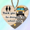 Thank You School Bus Driver Heart Plaque - Gift from