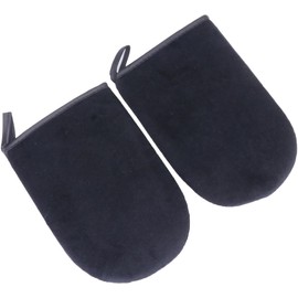 2 piezas Guantes Aplicadores Autobronceadores Negro Para Aplicar Crema Uniforme Manos Protegidas Sin Pelusa