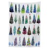 ABAKUHAUS Christmas Tablecloth, Watercolor Fir Trees, Dining Room Kitchen Rectangular