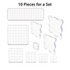 TopHomer Clear Acrylic Stamp Block Set, 10 Pieces with Grid
