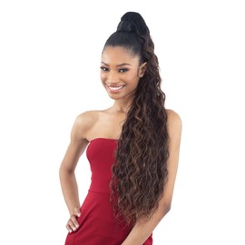 Milky Way Organique Pony Pro Easy Wrap Around Ponytail Crimped 36" (OP27)