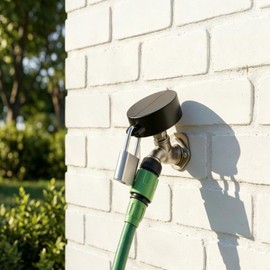 Outdoor Faucet Lock - Water Spigot Lock, Hose bib Lock, Suitable for Valve Handles with diameters ranging from 1-1/2 to 3 inches